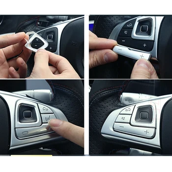 

For Benz E-Class W213 2016-2019 Steering Wheel trim Panel Decal Interior 8Pcs Set Matt Button