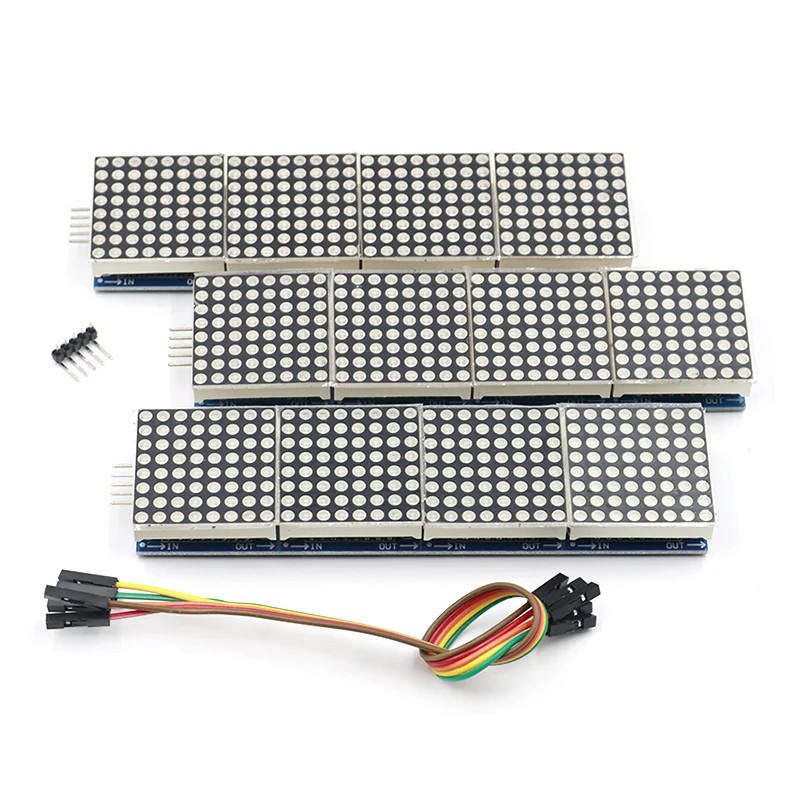 MAX7219 матричный модуль для микроконтроллера Arduino 4 в одном дисплее с 5P линией