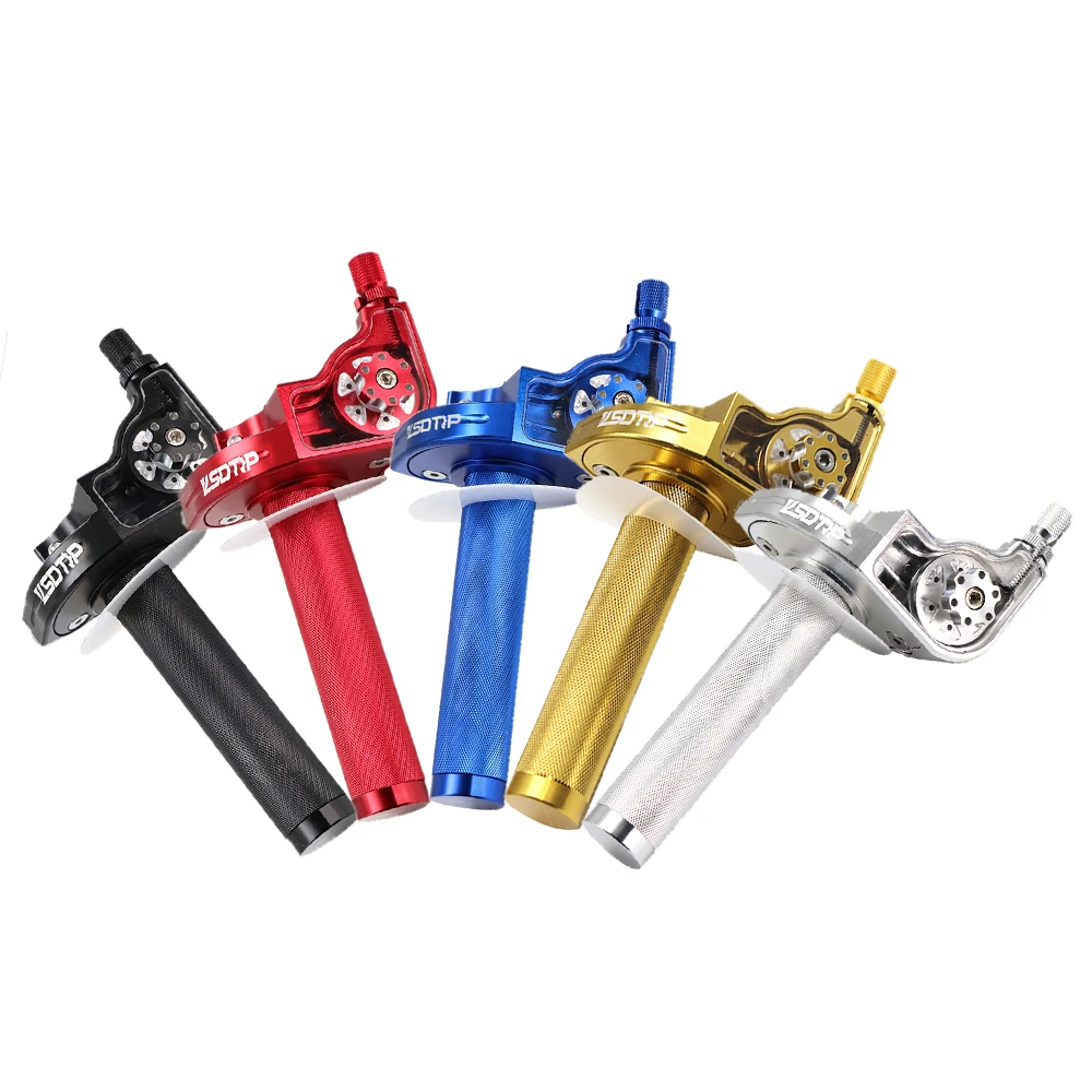 ZSDTRP 7/8 Inch Multicolor Universal CNC Aluminum Acerbs Throttle Twist Grips Handlebars For Motorcycle Moped Scooter Bike