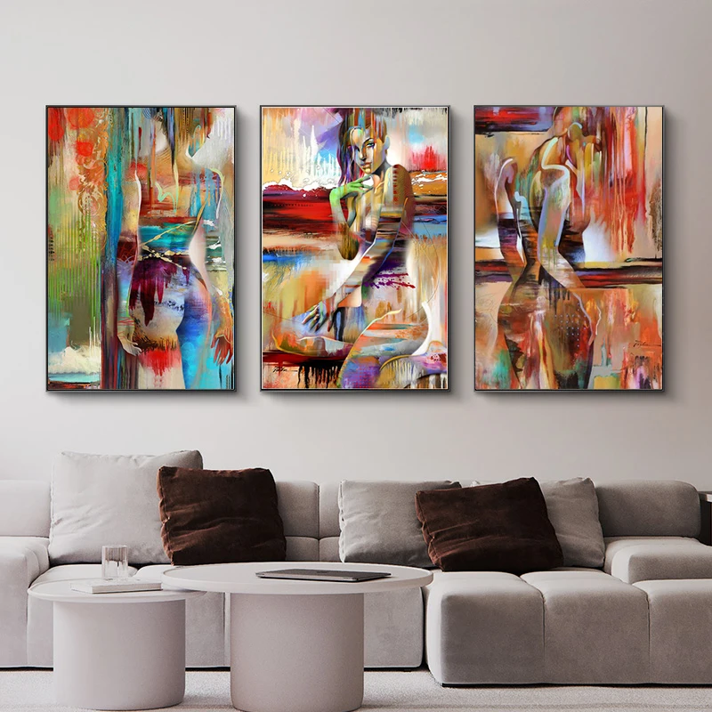 

Abstract Sexy Nude Canvas Painting Women Poster Wall Art Pictures Modern Home Decoration for Bedroom Unframed Print posters