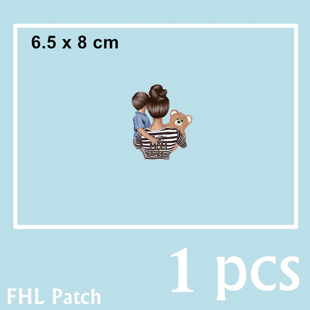 Baby Patches For Clothes Thermal Sticker On Clothing  Iron On Bear Patches T-shirt Fashion Women Heat Transfer S2-D100