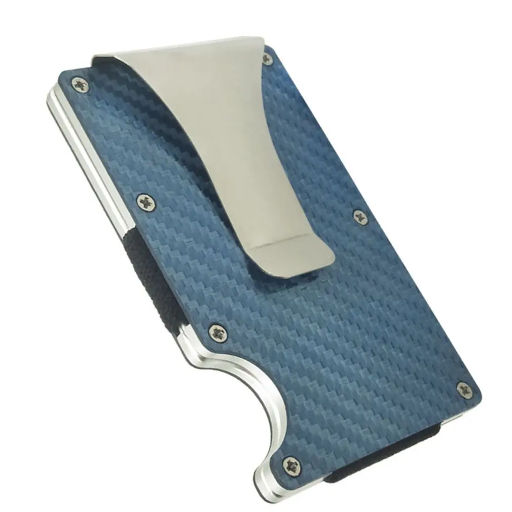 

Rfid Non-Scan Metal Wallet Super Slim Carbon Fiber Credit Card Holder Creative Bank Card Holder For Men And Women Simple