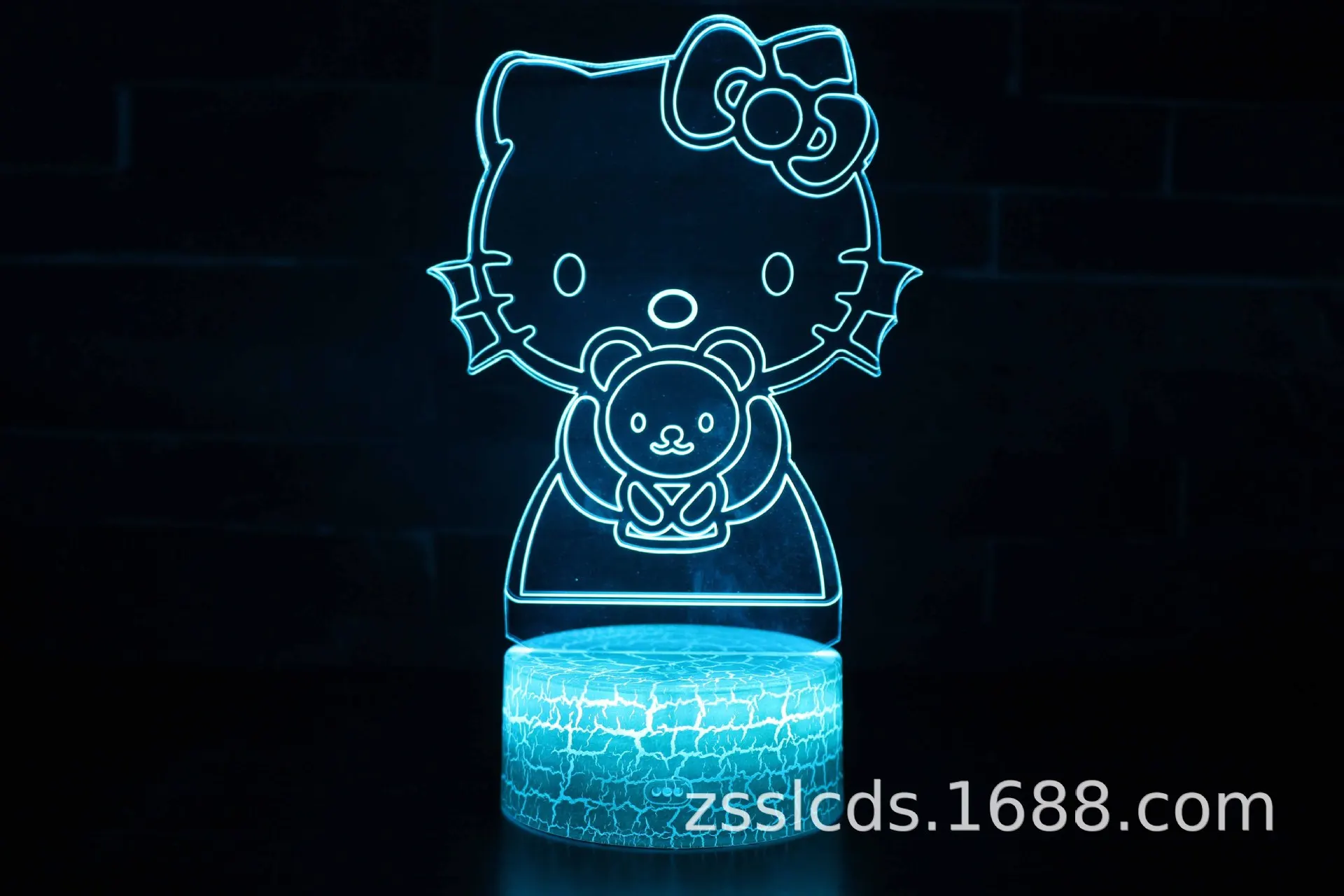 Поставщик электроэнергии горячие продажи hello kitty серии 3D ночник USB Plug Красочные прикроватные настольные лампы Креативный KT-C