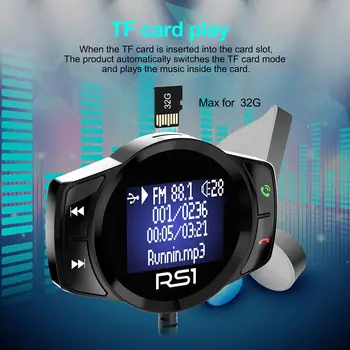 

TiOODRE Bluetooth FM Transmitter Car MP3 Player Modulator Handsfree Car Kit Dual USB Port Fast Charger Adapter for iPhone X
