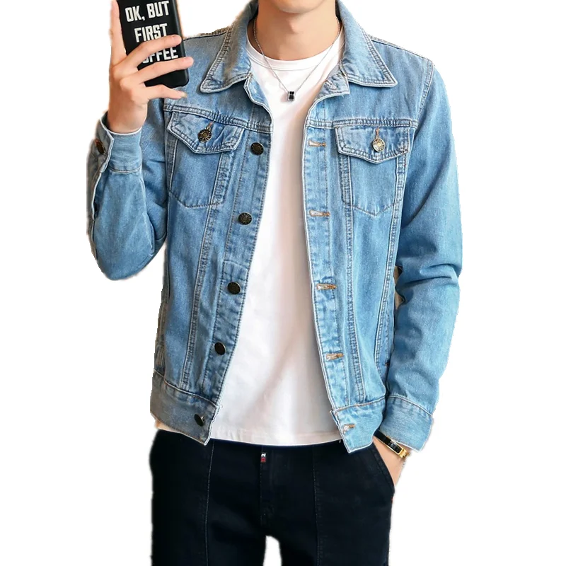 2022 Fashion Mens Denim Jackets Slim 