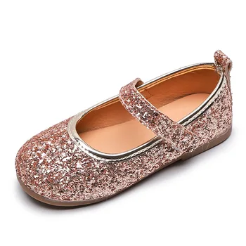 

2020 Spring Autumn Girls Shoes Kids Shoes Princess Sweet Soft Leather Shoes Children Sneakers Girls Sneakers Sequined Glitter