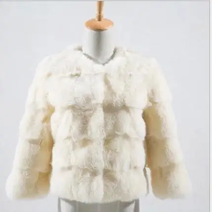 Бежевый Женские меховые пальто Осень Зима Меховая Верхняя одежда Пальто из настоящей кроличьей шерсти меховые женские куртки с длинным рукавом feminino M506 - Цвет: Бежевый