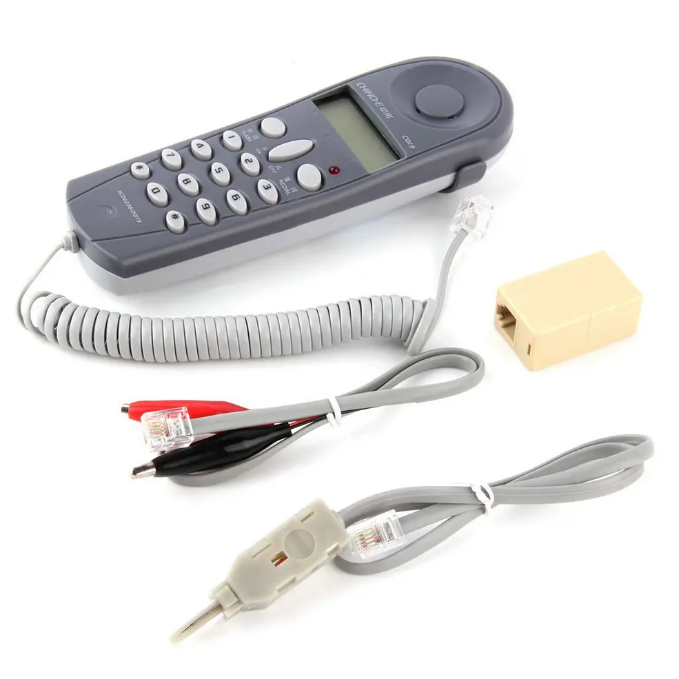 

1 Set Telephone Phone Butt Test Tester Lineman Tool Network Cable Set Professional Device C019 Check FOR Telephone Line Fault