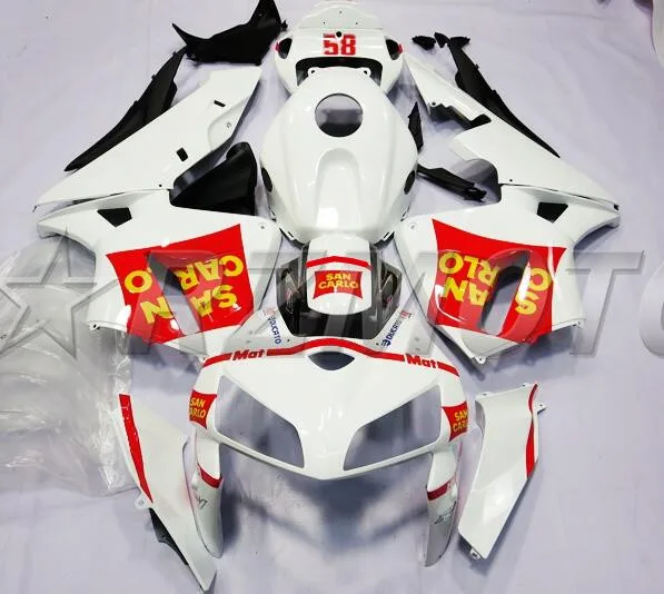 Литьевая форма) ABS мотоцикл полный комплект обтекателя подходит для Honda CBR600RR 05 06 F5 2005 2006 Обтекатели красный желтый белый