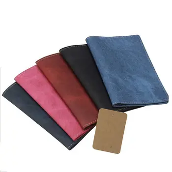 

Unisex Russian Style PU Leather Denim Passports Cover High Quality Passport Protection Cases Fashion Passport Cards Holder
