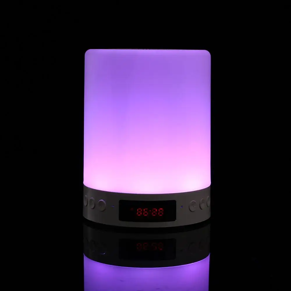 Atmosphere Speaker USB беспроводной Bluetooth динамик будильник Красочный светодиодный ночной прикроватный домашний декор настольная лампа сенсорный Pat светильник воспроизведение музыки светильник - Цвет: Atmosphere Speaker