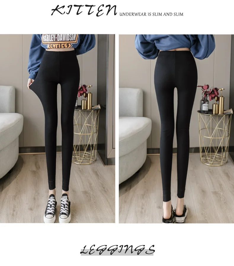 seamless leggings 2021 High Waist Autumn Winter Women Pants Warm Leggings Thread Slim Women Solid Comfortable Keep Warm Stretchy Lace Leggings aerie leggings