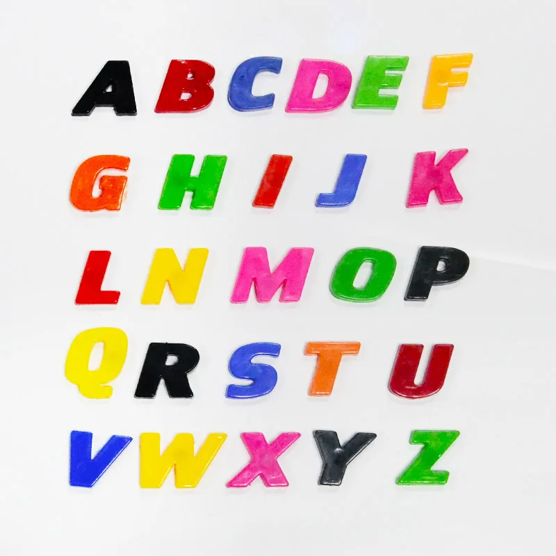 Наклейки для холодильника на магните прописные строчные буквы и цифры Детские наклейки для домашнего школьного обучения/раннего детского образования - Цвет: Letters-ABC