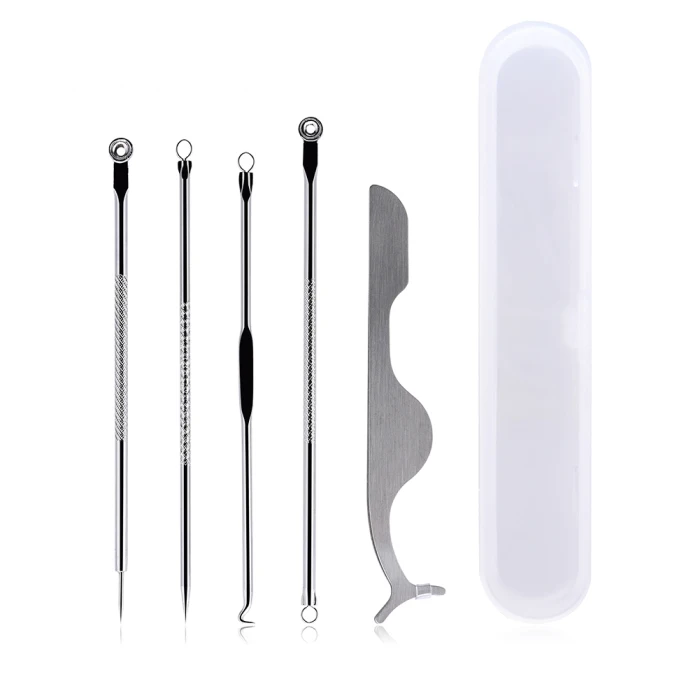Acne Needles Set Blackhead Remover with Eyelash Clip Portable Makeup Tool for Women JS11