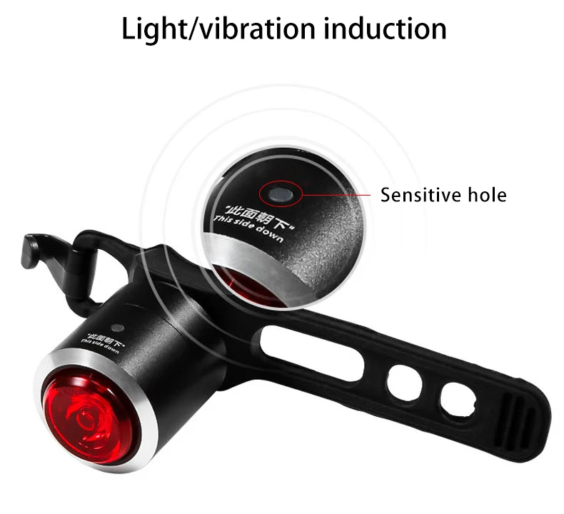 ROCKBROS Waterproof 30 LED Bicycle Rechargeable 8 Hours Rear Taillight  Cycling Bike Fog Safety Warning Red Lamp Tail Light