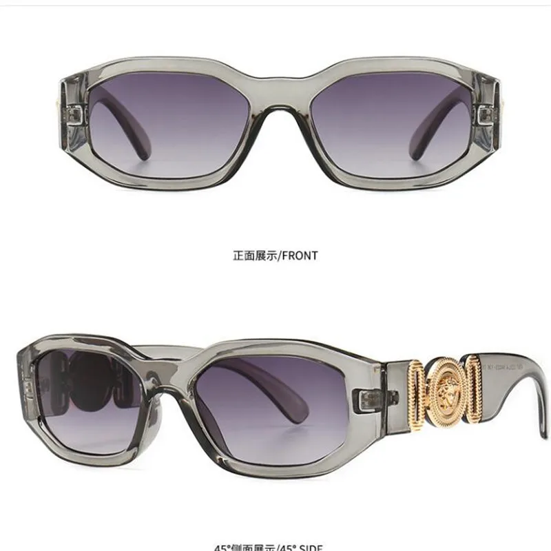 Европейские и американские модные солнцезащитные очки маленькие очки в черной оправе