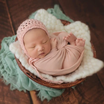

Knitting Baby Photo Prop Newborn Bonnet,Newborn Photography Baby Beanie Cap Knitted Top, #P2441