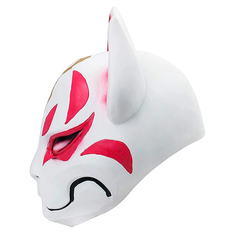 Unisex Adult Fox Drift Costume Latex Mask Helmet Halloween Cosplay Game Party Props Naruto Sakura Birthday Gifts