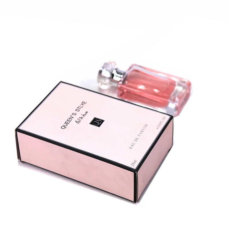 Wholesale Custom Printed Pink Perfume Boxes Packaging Cosmetic Paperboard Perfume Paper Box For Bottle 100ml Folding Cardboard 5
