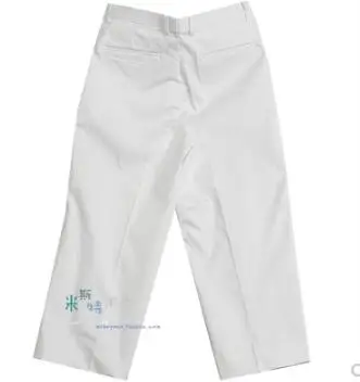 white 27-44, новая весенняя Мужская одежда, модные свободные штаны в западном стиле для отдыха, девять минут, три di, мужские брюки, плюс размер - Цвет: white