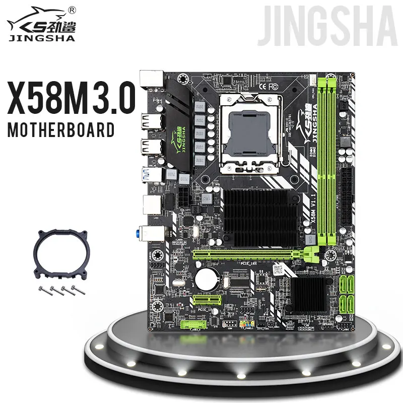 Материнская плата Jingsha X58M 3 0 mATX Desktop X58 DDR3 LGA 1366 с поддержкой серии AMD RX USB