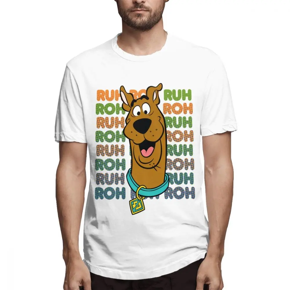 Scooby Doo SD Fire футболка популярная мужская уличная одежда из чистого хлопка Camiseta для мальчика - Цвет: white