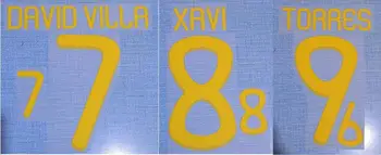 

2010 Spain home A.INIESTA TORRES XAVI DAVID VILLA nameset patch badge