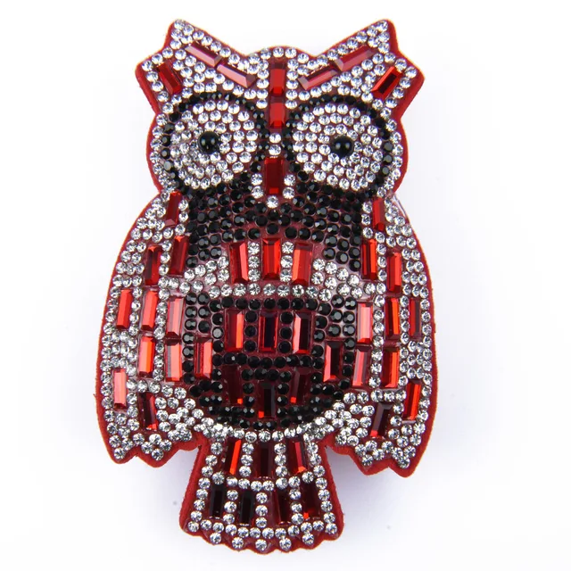 Hot Sale 1 Pcs Full Crystal Fabric Croc Shoe Charms Bling Embroidery Pink Shoes Decorations Grey Bear Clog Shoes Accessories b6017