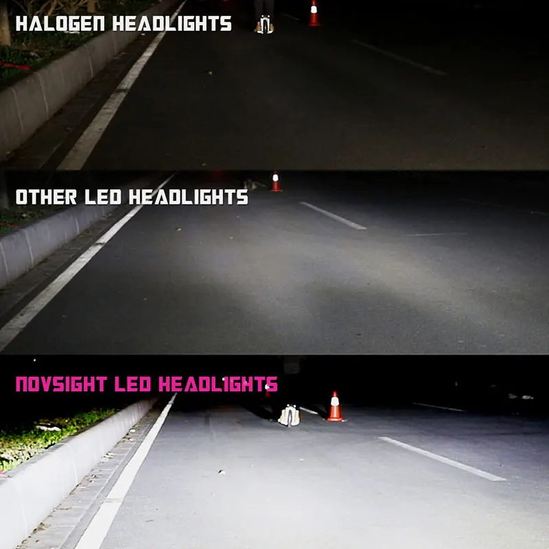 Novsight H4 Led H7 H1 H11 автомобильный светильник 50 Вт 10, 6500 лм автомобильный комплект 9005 к 9006 Hb3 Hb4 светодиодный головной светильник автомобильные лампы 12 В Светодиодная лампа без Canbus - Испускаемый цвет: Белый
