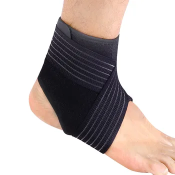 Hot Verstelbare Enkel Ondersteuning Pad Elastische Brace Guard Ademend Voet Enkels Protector Wrap Voor Basketbal Voetbal Running
