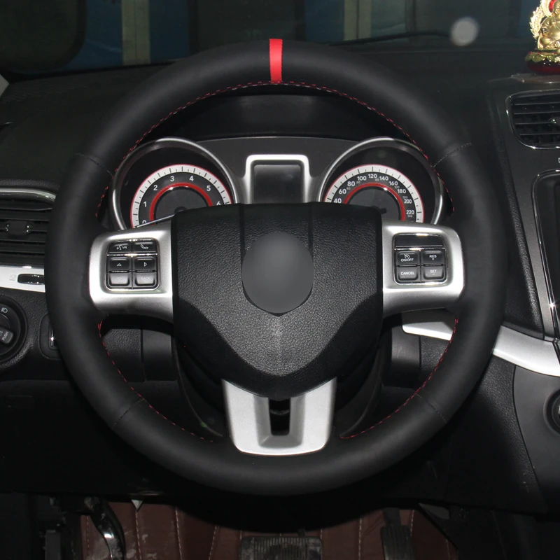 Ручная швейная крышка рулевого колеса автомобиля Funda Volante Оплетка на руль для Dodge большой караван путешествие Мститель Дуранго