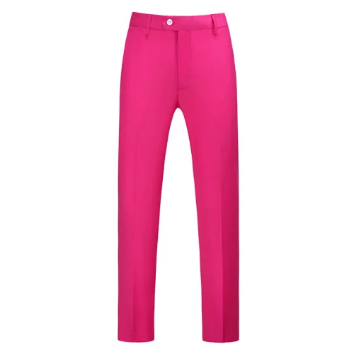 Pants-rose Red Мужские облегающие модные брюки большого размера, 15 цветов, прямые, высокого класса, деловые, рабочие брюки большого размера, повседневные брюки 29-41 - Цвет: Pants-rose Red