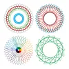 27Pcs Spirograph Drawing Toys Set Interlocking Gears Wheels with Pens Spiral Designs Painting Accessories Geometric Ruler Toy 5