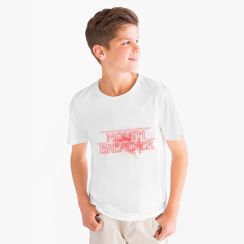 Camiseta/футболка «странные вещи»; Детские футболки для мальчиков и девочек; футболка с круглым вырезом и принтом; одежда для малышей; Повседневная футболка; топы с короткими рукавами
