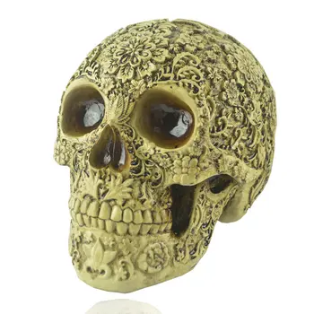 

Simulation Human Skull Model Home Decoration Resin Skull Horror Ghost Head Crafts Decoration Pattern Skull Model Human Head
