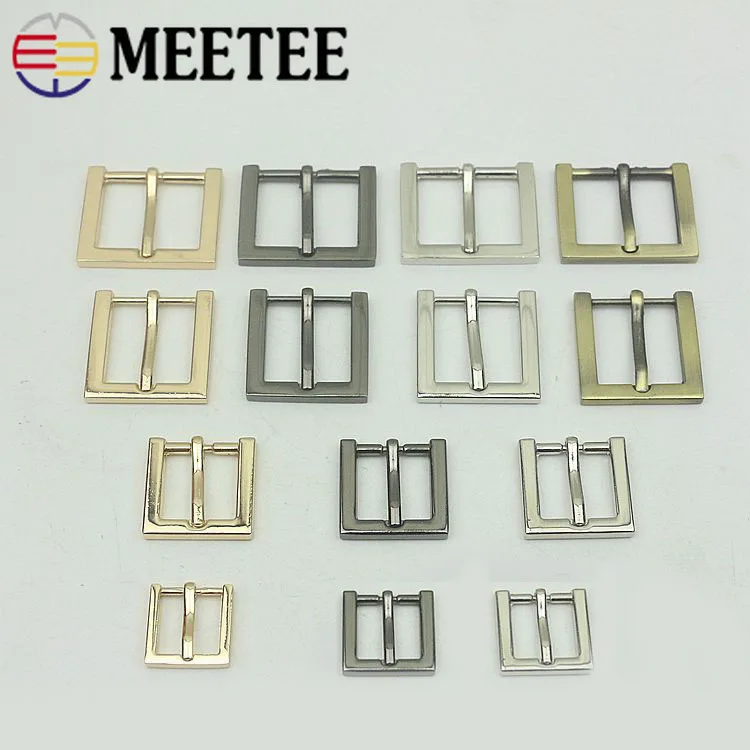 Meetee 4/10pcs 40mm Rhinestone Coat Belt Buckle Metal Adjustment Buckle DIY Bag Clothing Sewing Accessories Decorative Materials