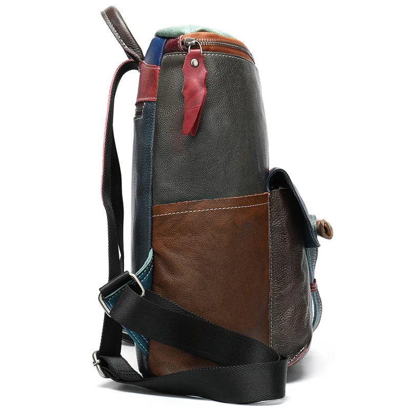 Женский рюкзак WESTAL из натуральной кожи для ноутбука, рюкзаки для женщин, Противоугонный рюкзак для девочек, лоскутные школьные рюкзаки для женщин