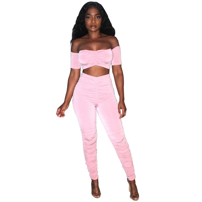 Women Two Piece Set pink stacked 
