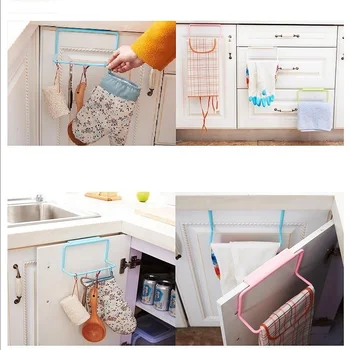 

Kitchen Organizer Towel Rack Hanging Holder Bathroom Cabinet Cupboard Hanger Shelf For Kitchen Supplies Accessories