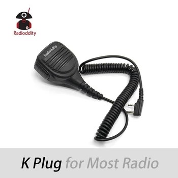 

2 Pin PTT Rainproof Shoulder Speaker Mic for 2 Way Radio Walkie Talkie Baofeng UV-5R BF-888S Kenwood TYT Radioddity GD-77