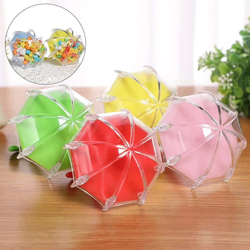 Mini caja de plástico con de paraguas para dulces, suministros de decoración para fiestas de cumpleaños, dulces, luna llena de bebé, 1 unidad|Envoltorios bolsas regalo| - AliExpress