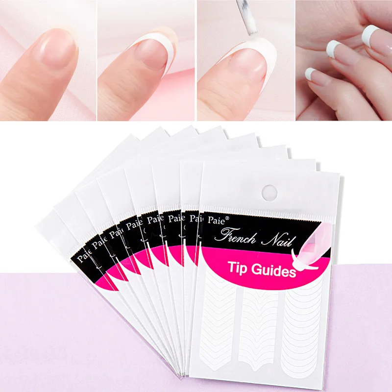 MIZHSE White And Pink Nail Gel Polish French Manicure Set With French Nail Tip Guide Soak Off 18ml Gel For Professional Nail Art 3