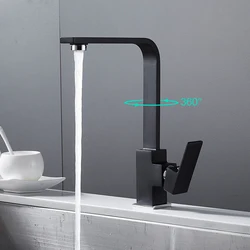 Kitchen Faucet Black Sink Faucet Kitchen Hot and Cold Faucet 360 Degree Swivel Faucet