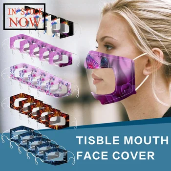 

5pc Protection Clear Window Visible Expression For The Deaf And Hard Of Hearing Mascarilla Reutilizable Masque De Protection