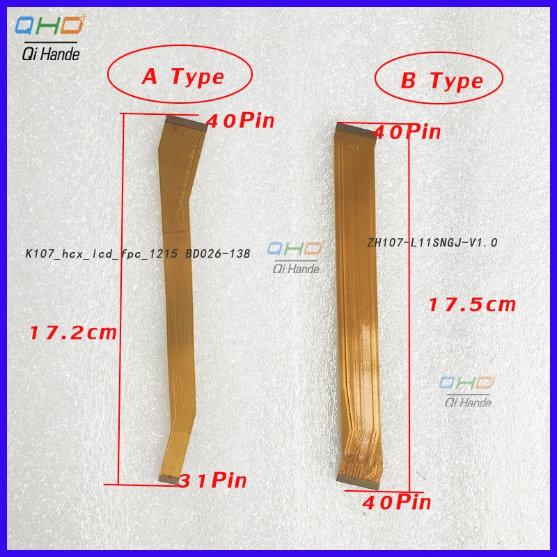 Lcd Cable FPC Flex cable display cable K107_HCX_LCD_FPC_1215 BD026-138 / ZH107-L11SNGJ-V1.0(3V3RST) LCD 31PIN / 40PIN