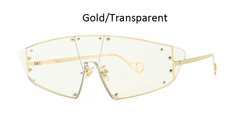 Gold Champagne Сексуальные негабаритные солнцезащитные очки для женщин Мода новые роскошные зеркальные очки женские солнцезащитные очки Rihanna женские брендовые Оттенки для мужчин - Цвет линз: Gold Champagne