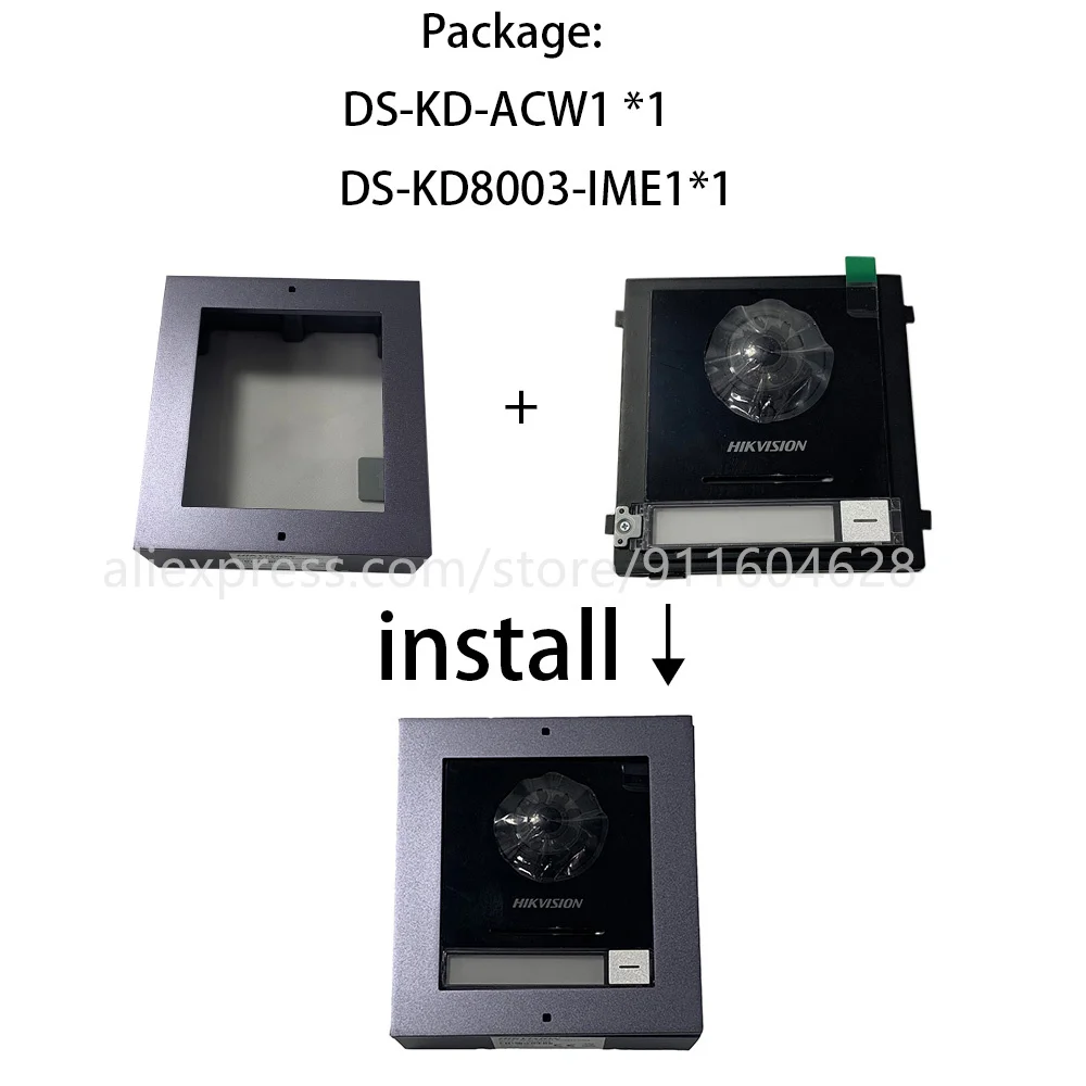 Original Hikvision Video Intercom Keypad Module DS-KD-KP and Accessory Package  DS-KD-ACW1 for  DS-KD8003-IME1