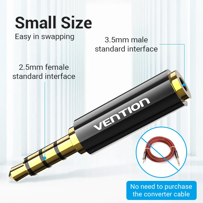 Vention Jack 3.5mm  2.5mm - ÷   (Ŀ ) Ʈ   Aux ̺ Ŀ 2.5  3.5