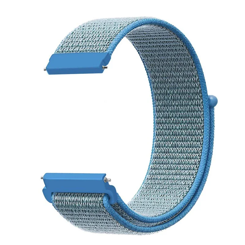 Тканый нейлоновый ремешок для samsung Galaxy Watch Active2 40 мм 44 мм SM-R820 R830/Active 2 Band Браслет gear S3/S2 ремешок для часов/спортивный - Band Color: Tahoe blue