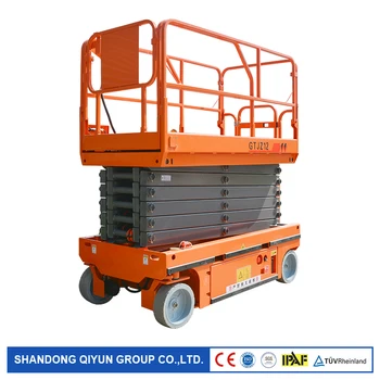 Best Qiyun F2B 14m Hydraulic Platform Lift Electric Self Propelled Scissor Lift Platform With CE ISO Certificat OEM ODM
